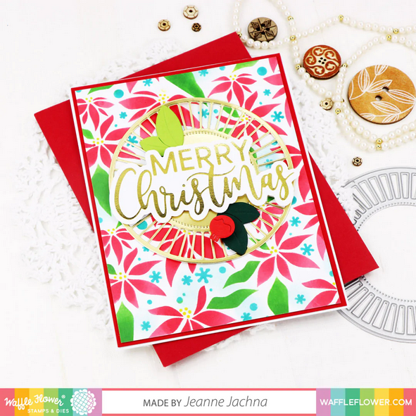 Merry Christmas Duo Foil Plate by Waffle Flower