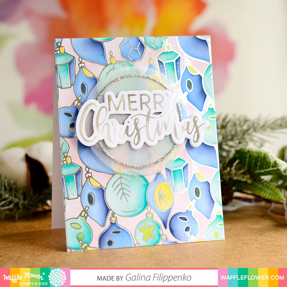 Merry Christmas Duo Foil Plate by Waffle Flower