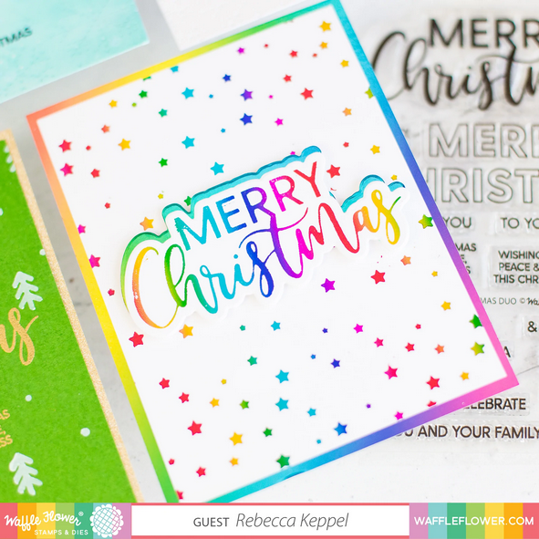 Merry Christmas Duo Foil Plate by Waffle Flower