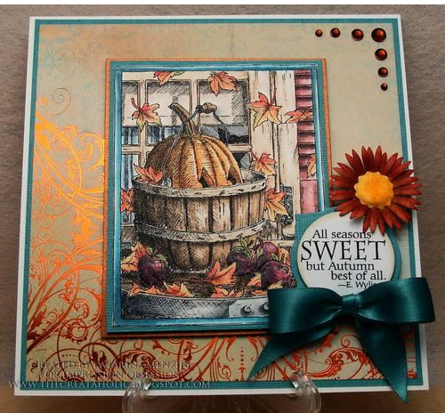 Cover a Card Background Flourish Stamp by Impression Obsession