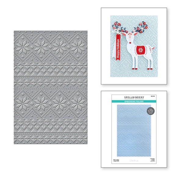Ski Lodge Embossing folder by Spellbinders