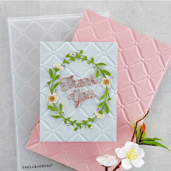 Tufted 3d embossing folder by Spellbinders