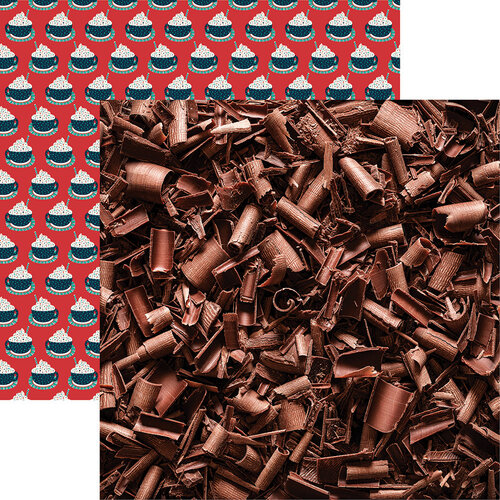 Chocolate Shavings 12x12 paper Hot Cocoa collection by Reminisce