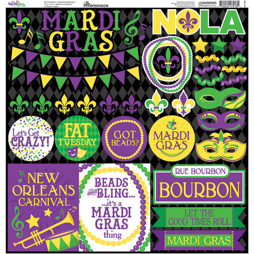 Mardi Gras 12x12 Sticker Sheet by Reminisce