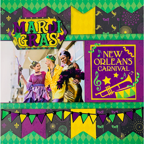Mardi Gras 12x12 Sticker Sheet by Reminisce