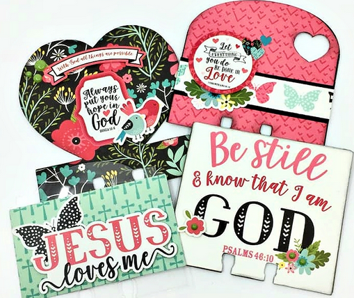 Hearts 3 pk chipboard dividers for MemoryDex by Clear Scraps