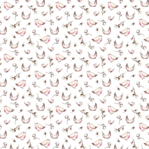 Birds & Cotton 12x12 paper Cozy Winter Collection by Reminisce