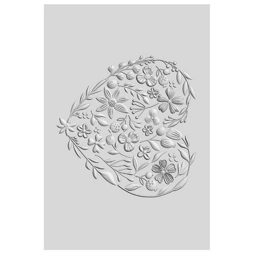 Sizzix 3d Impresslits Embossing Folder Floral Heart