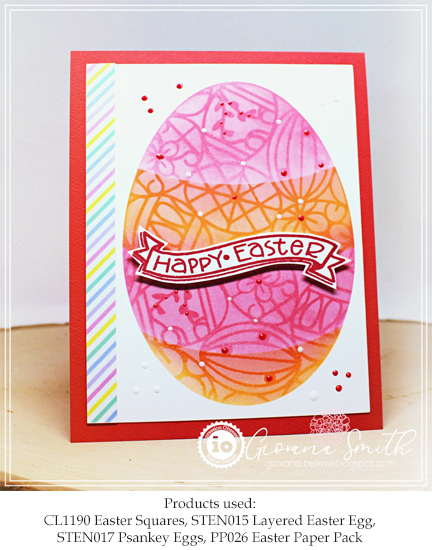 Pysankey Egg 6x6 Stencil by Impression Obsession