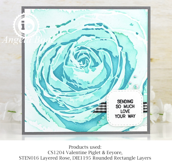 Layered Rose Stencil by Impression Obsession