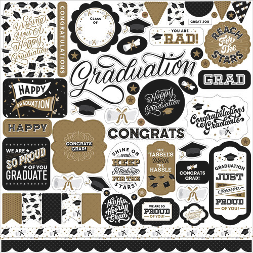 Graduation 12x12 sticker sheet by Echo Park