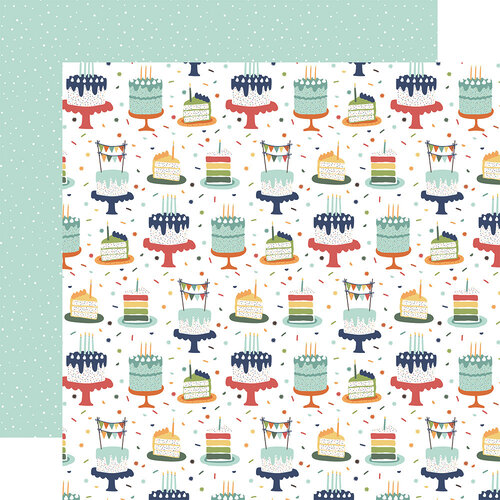 Birthday Boy Cake 12x12 paper A Birthday Wish collection by Echo Park