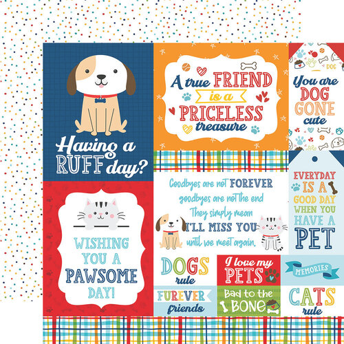 Multi Journaling Cards 12x12 Pets Collection by Echo Park