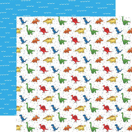 Wind Up Dinosaurs 12x12 Paper Little Boy Collection by Echo Park