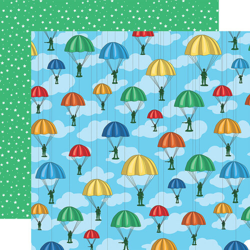 Paratrooper Unit 12x12 Paper Little Boy Collection by Echo Park
