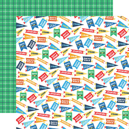 Beaming Banners 12x12 Paper Little Boy Collection by Echo Park