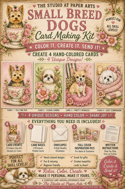Small Breed Dogs Card Making Kit