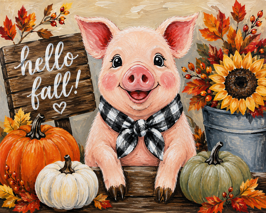 🐷 Hello Fall! Paint Party at Texlahoma BBQ 🍂