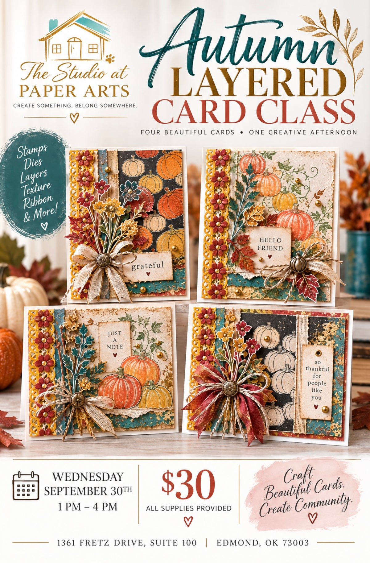 Autumn Layered Card Class 🍂