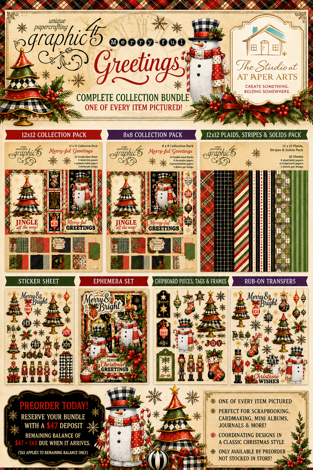Graphic 45 Merry-ful Greetings Complete Collection Bundle (Preorder)