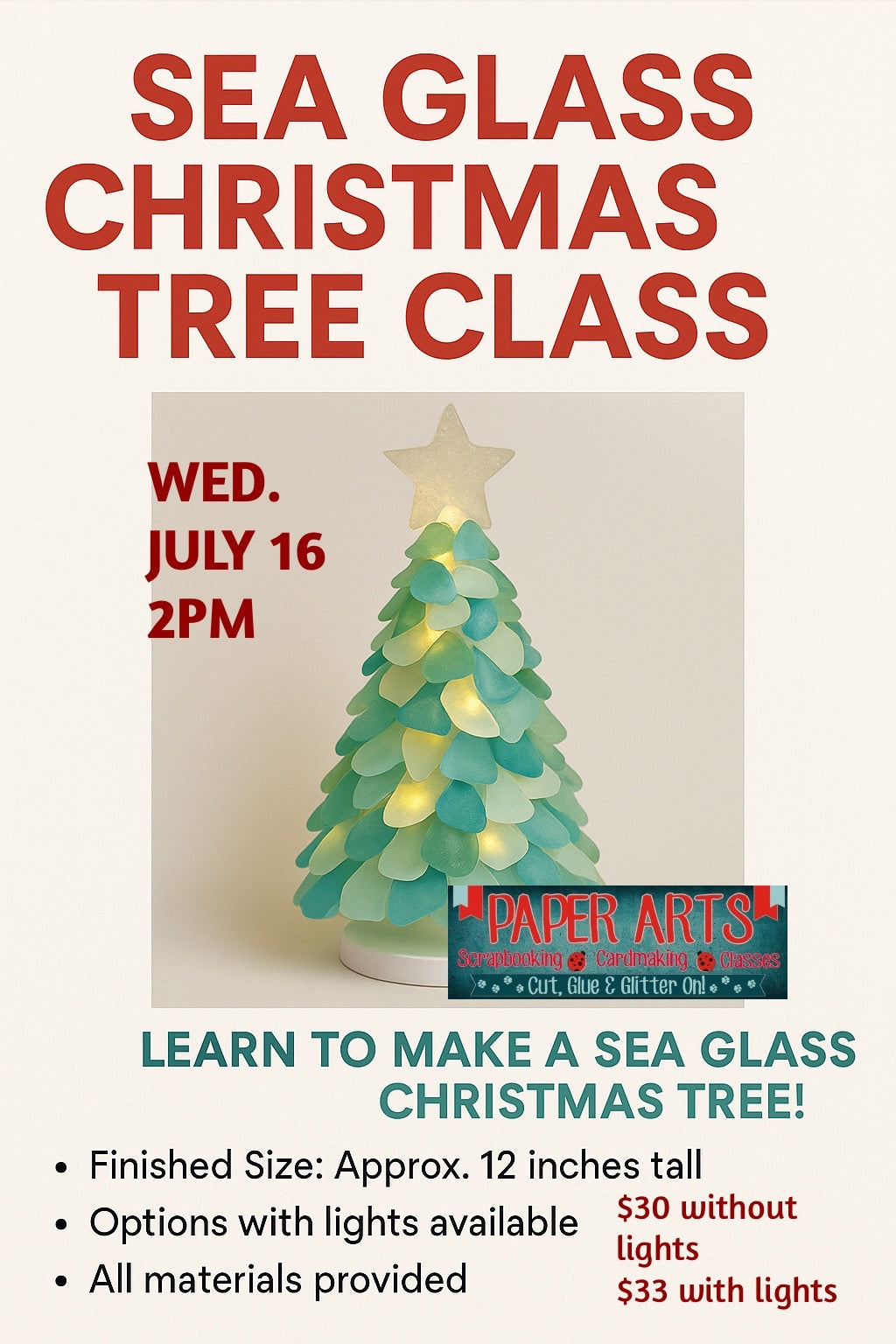 Sea glass Christmas tree