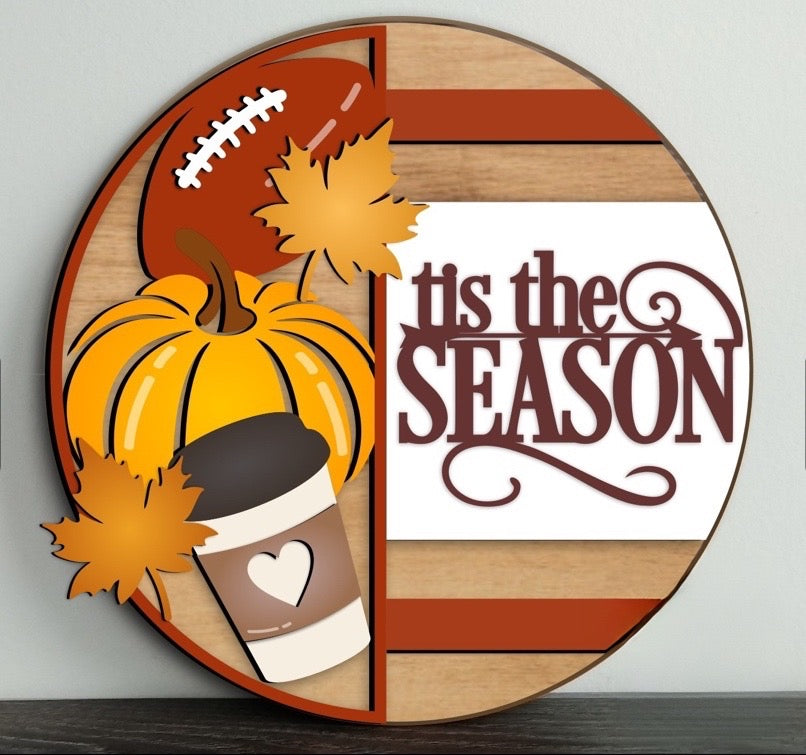 Tis The Season Fall Doorhanger Preorder $45.00