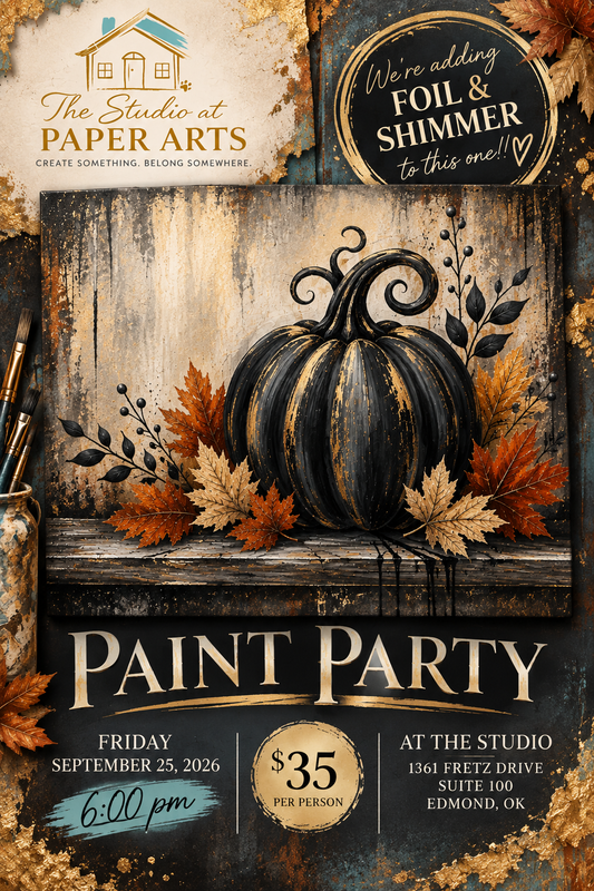 Edgy Fall Black Pumpkin Paint Party