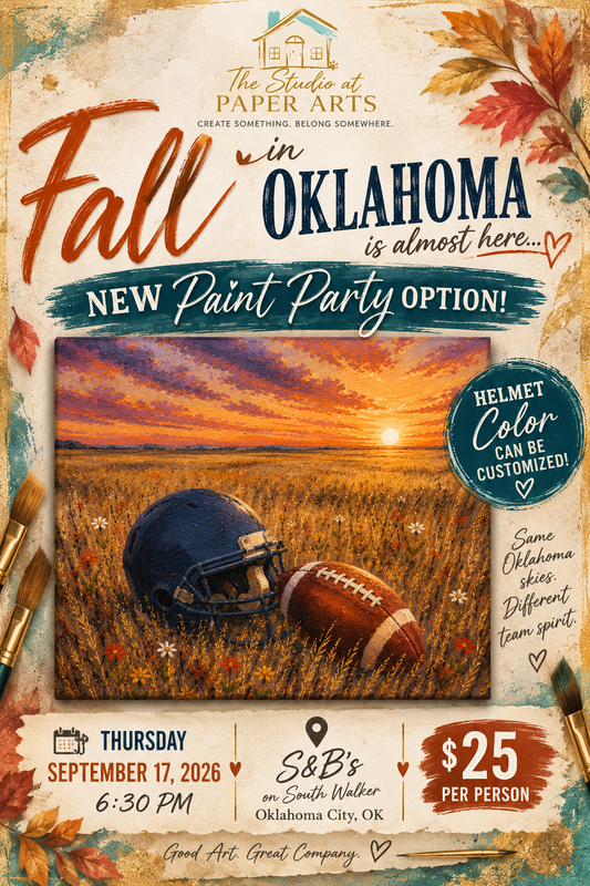 Fall in Oklahoma Paint Party 🏈🍂