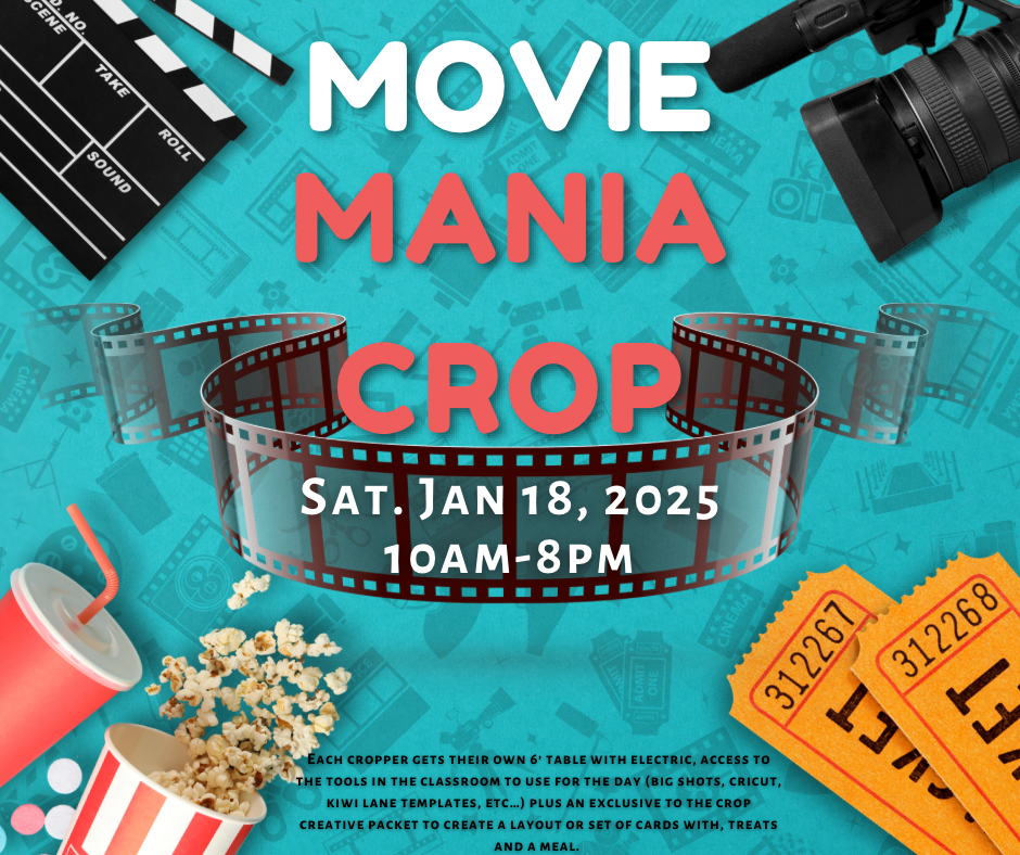 Movie Mania Crop Sat. Jan 18 $25