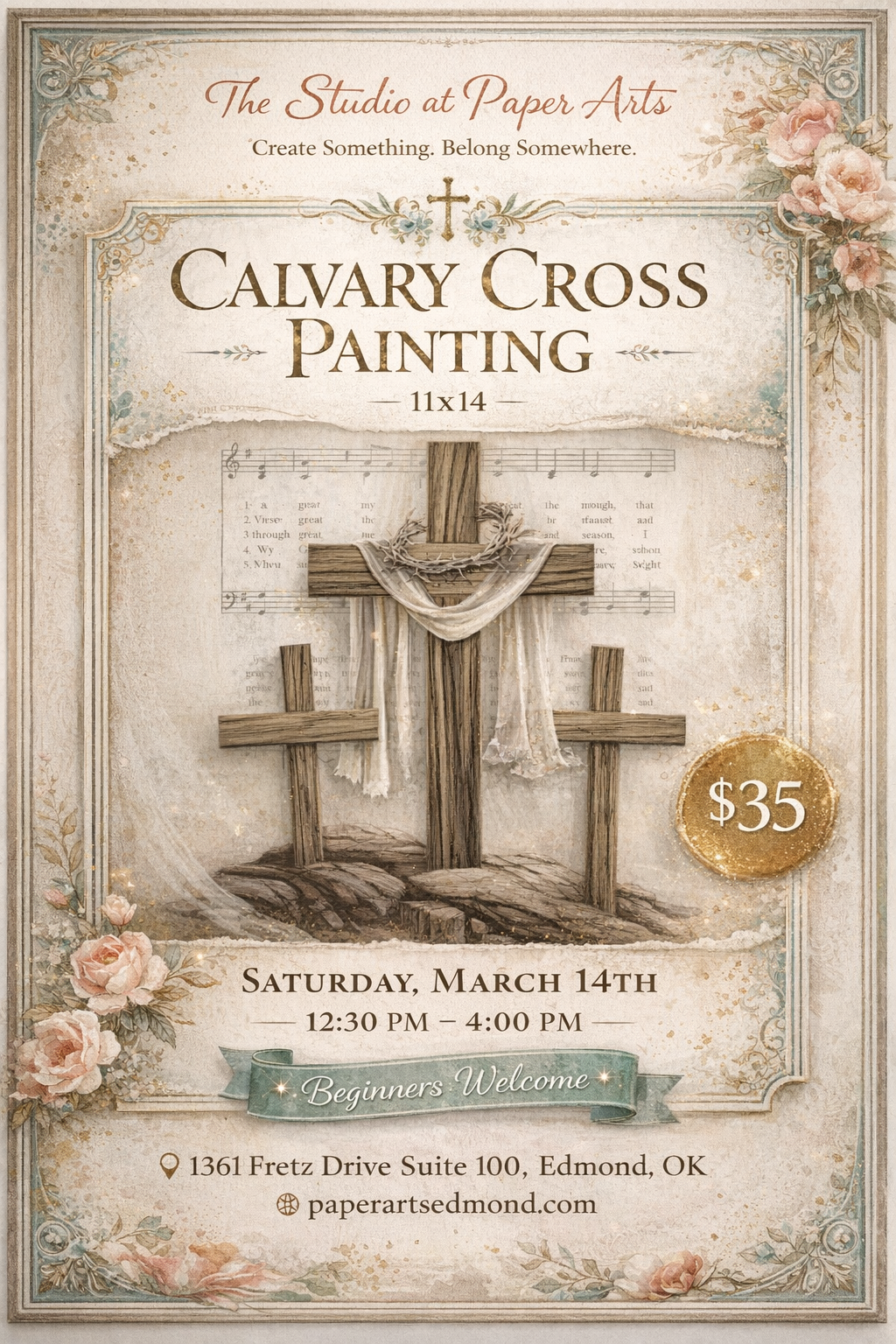 Calvary Cross Painting