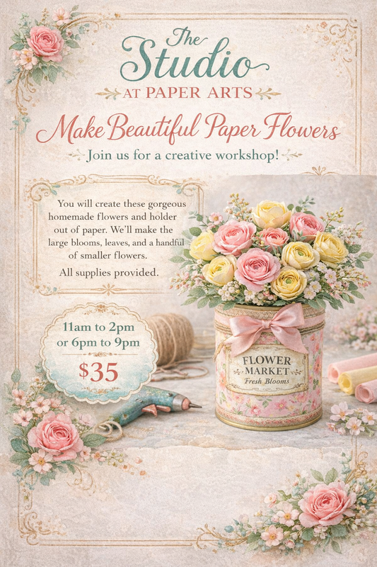 🌸 Flower Market: Handmade Paper Flowers & Holder