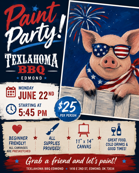 Paint Party at Texlahoma BBQ!