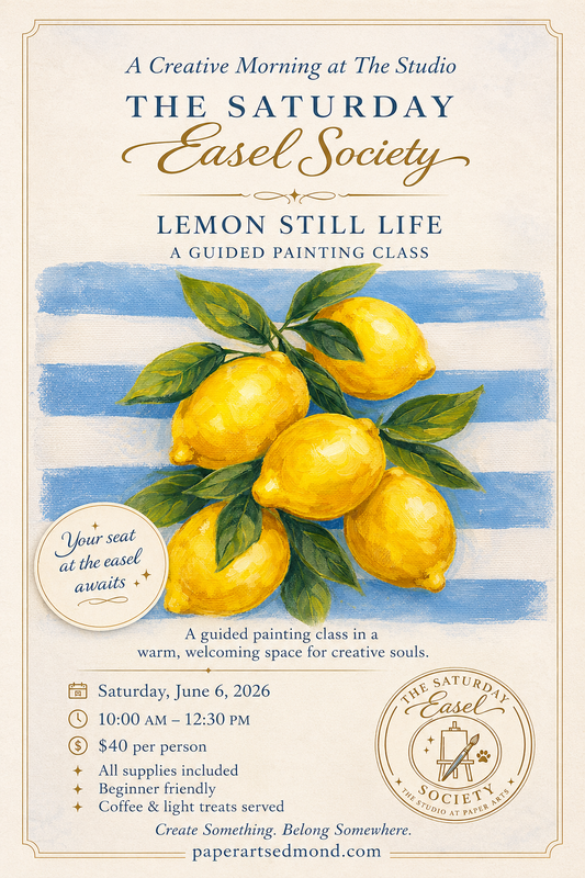 The Saturday Easel Society – Lemon Still Life 🍋