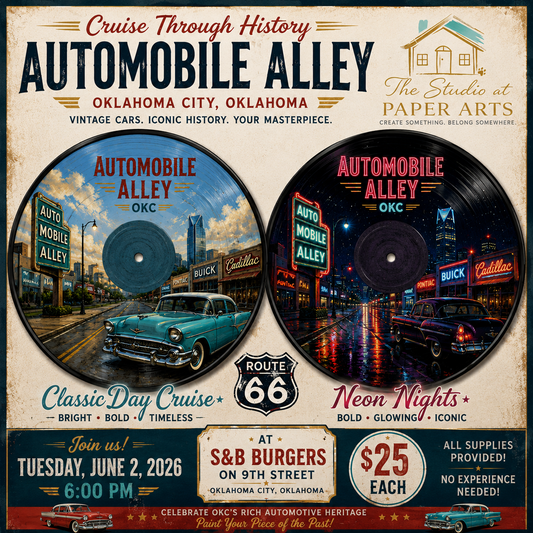 Cruise Through History: Automobile Alley Vinyl Art Night