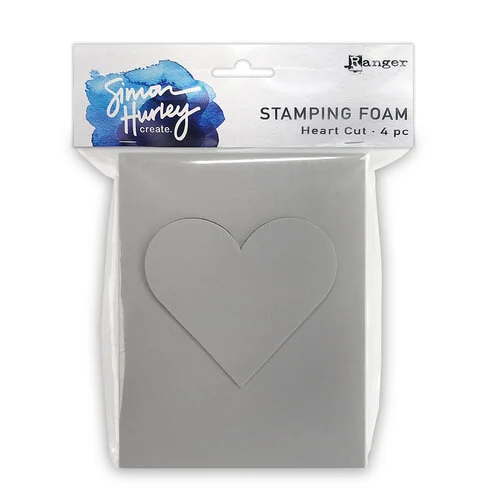 Stamping Foam Heart 4 pc Simon Hurley