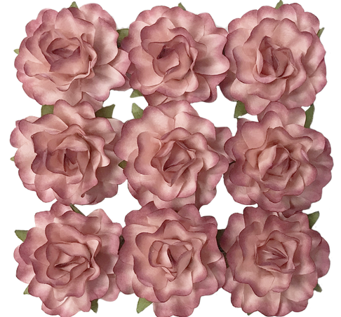 Paper Flowers 9 ct Dusty Pink