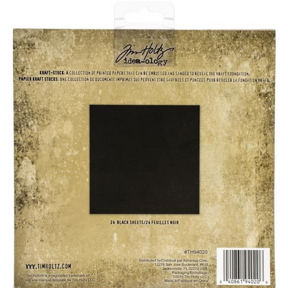 Idea-Ology Paper Stash Kraft Blackout Paper Pad 8"X8" 36/Pkg