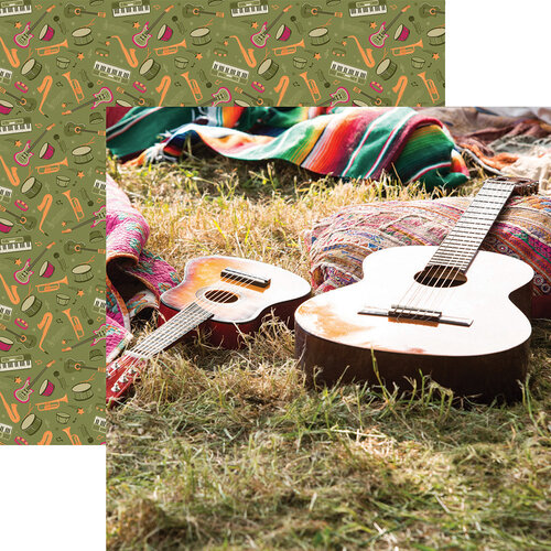Sounds of the Outdoor 12x12 paper in Music Festival collection by Reminisce