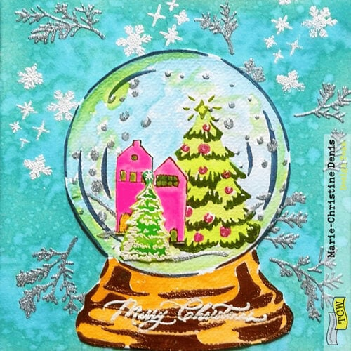 Layered 6x6 Snowglobe Stencil by The Crafter's Workshop