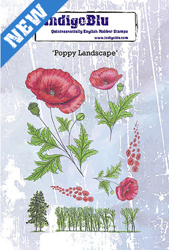 Poppy Landscape Stamp Set by IndigoBlu