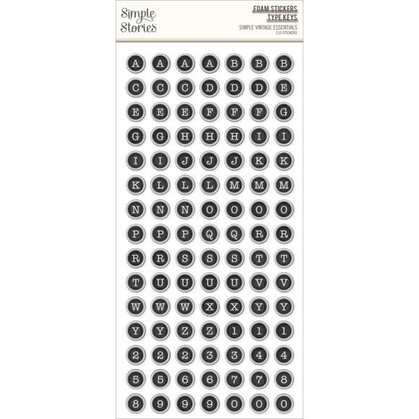 Simple Vintage Essentials Foam Stickers Type Keys