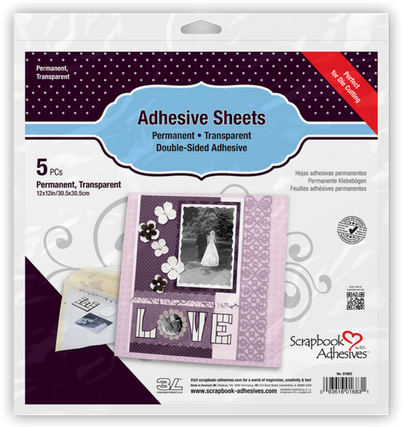 12x12 Adhesive Sheets Permanent Self Adhesive by Scrapbook Adhesives by 3L