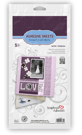6 x12 Adhesive Sheets Permanent Self Adhesive by Scrapbook Adhesives by 3L
