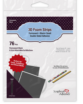 3d Foam Strips Black Small by Scrapbook Adhesives by 3L