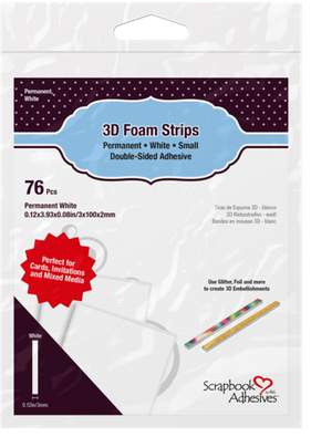 3d Foam Strips White Small by Scrapbook Adhesives by 3L