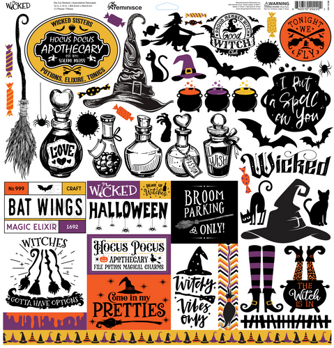Wicked 12x12 Sticker sheet in Wicked collection by Reminisce