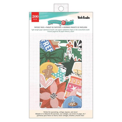 Peppermint Kisses Embellishment Paperie Pack in Peppermint Kisses collection by Vicki Boutin