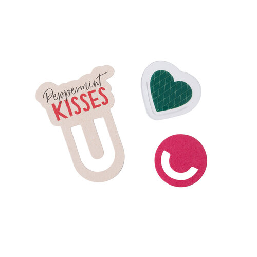Peppermint Kisses Cardstock Paperclips in Peppermint Kisses collection by Vicki Boutin