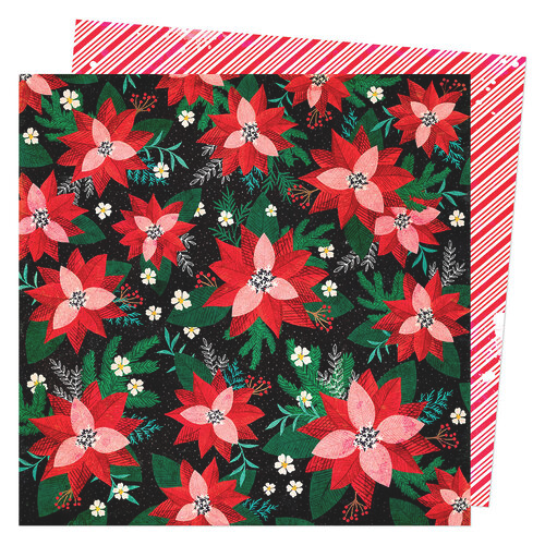 Floral Sprig 12x12 paper in Peppermint Kisses collection by Vicki Boutin