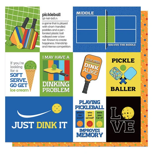 Dillball 12x12 paper in Pickleball Collection by PhotoPlay Paper